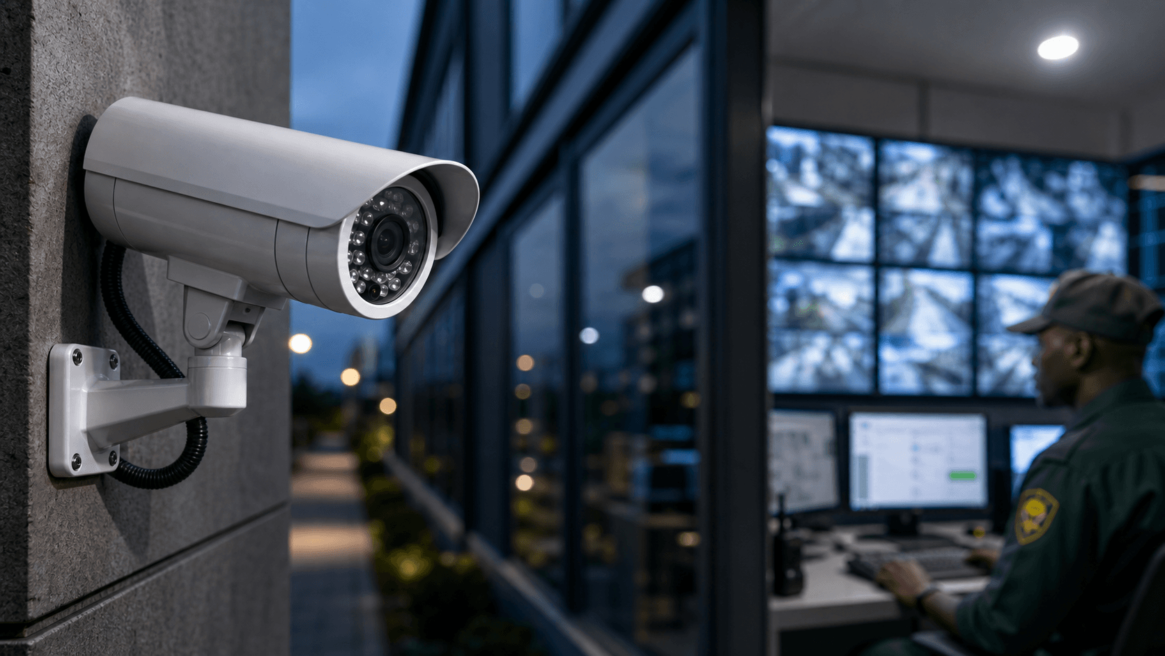 CCTV camera and ARN Security monitoring room