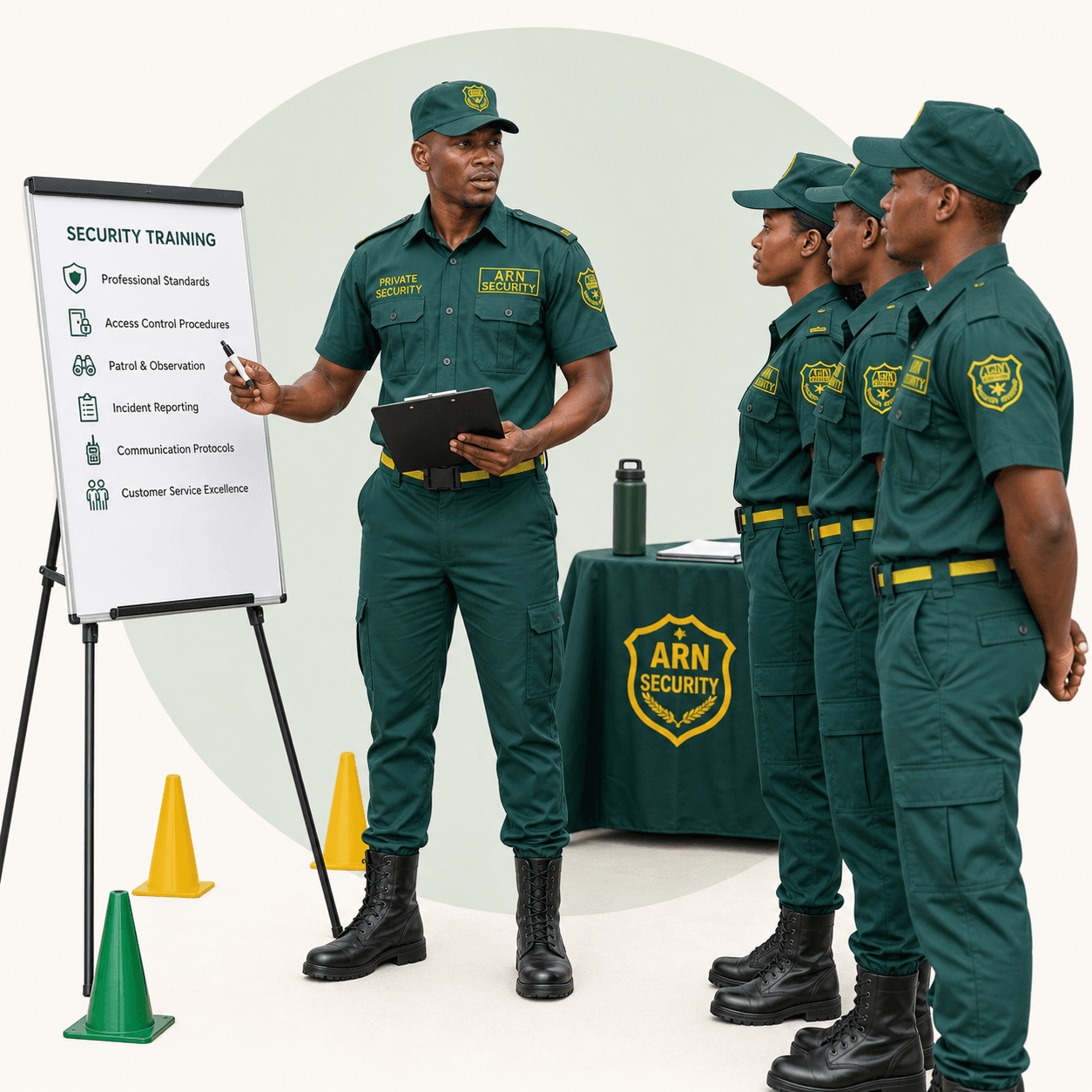 ARN Security trainer briefing security personnel